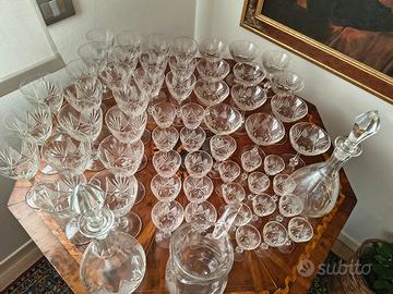 servizio bicchieri cristallo anni 70 pezzi 61