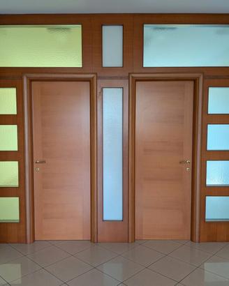 Porte e parete divisoria per interni con vetrata