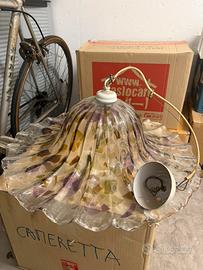 Lampadario in vetro colorato