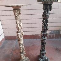 Colonne argento e avorio