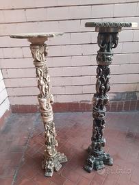 Colonne argento e avorio