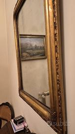 Specchio antico legno dorato 60x80