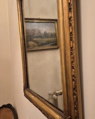 Specchio antico legno dorato 60x80