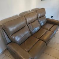 Divano Chateau D'ax 3 Ps in Pelle con Doppio Relax