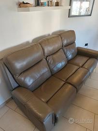 Divano Chateau D'ax 3 Ps in Pelle con Doppio Relax