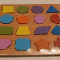 Puzzle legno forme bambini nuovo