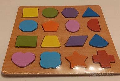 Puzzle legno forme bambini nuovo