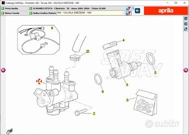 Valvola iniezione Aprilia Scarabeo 50 Ditech AP3AE