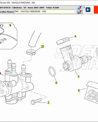 Valvola iniezione Aprilia Scarabeo 50 Ditech AP3AE
