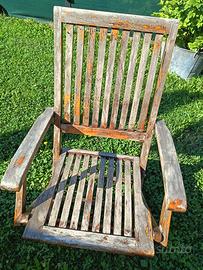 set 6 sedie giardino teak Victoria