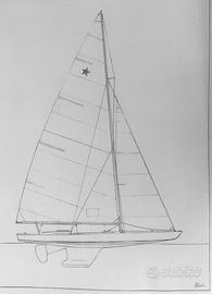 Barca a vela star con carrello