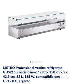 Vetrina per ingredienti pizza