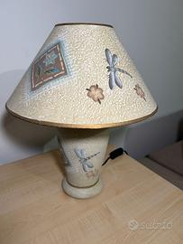 Lampada da tavolo vintage dipinta a mano