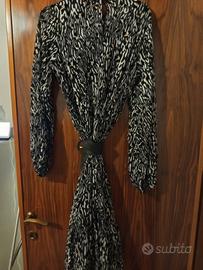 abito nero bianco e oro