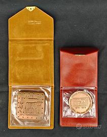 Blocco 2 medaglie Ferrovie Nord Milano e Lazzaroni