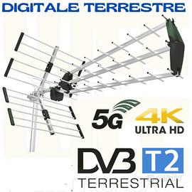 Antenna TV digitale terrestre con filtro 4G e 5G