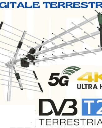 Antenna TV digitale terrestre con filtro 4G e 5G
