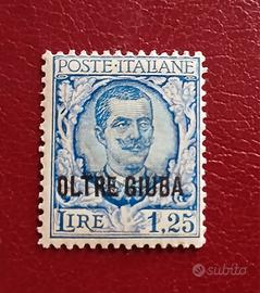 Oltre Giuba - 1,25 lire **floreale soprastampato 
