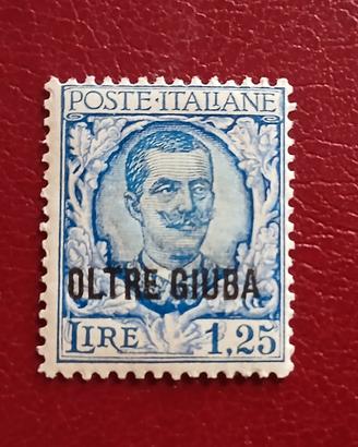 Oltre Giuba - 1,25 lire **floreale soprastampato 