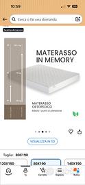 Materasso singolo 80x190 nuovo