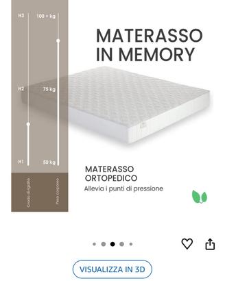 Materasso singolo 80x190 nuovo