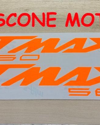 coppia adesivi scudo tmax 560 ARANCIO FLUO
