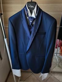 Abito matrimonio da uomo Petrelli blu navy Tg. 52