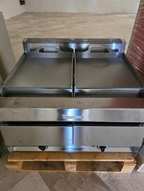 Griglia professionale da banco a GAS 21kw