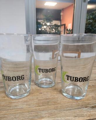 3 bicchieri da birra Tuborg