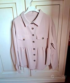 Camicia rosa cipria/beige
