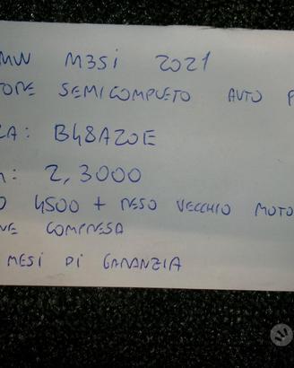 Motore semicompleto bmw m35i 2021