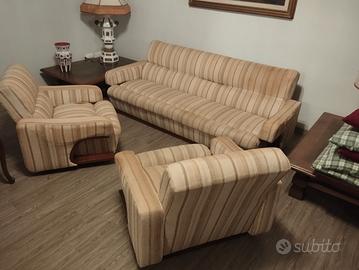 Salotto vintage anni 70, divano e 2 poltrone 