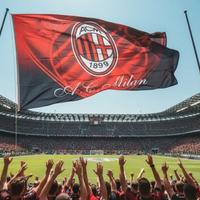 Bandiera AC Milan 94x66 cm Nuova