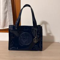 Borsa donna Armani Jeans blu lucido