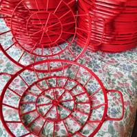 Sottopiatto fondi in plastica colore rosso