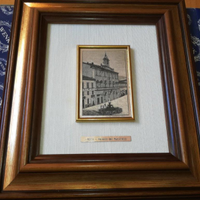 ARGENTO 800 Litografia Palazzo del Municipio Rieti