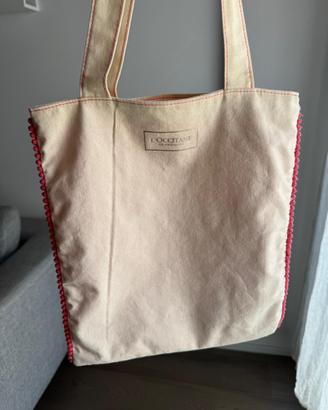 Borsa a spalla in tela L’occitane tote bag