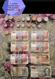Collezione 🪙 monete e 💵 banconote Lire. 