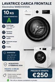Lavatrice Electroline 10kg classe A