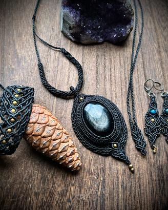 Set gioielli in Macramè