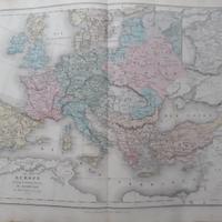 Carta geografica originale dell'Ottocento