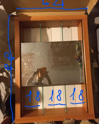 Pensile da bagno con specchio