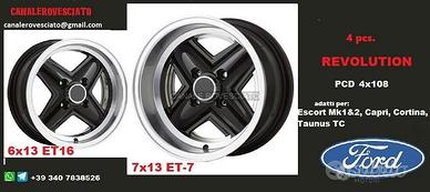 4 cerchi Revo 6x13 7x13 4x108 FORD CITROEN PEUGEOT