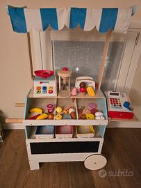 Carretto in legno Gelateria, Frutta e Verdura