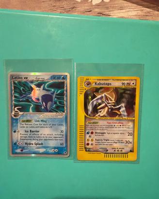 Cart Pokémon latios ex  e kabutops