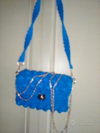 Borsa in cordino lavorazione uncinetto