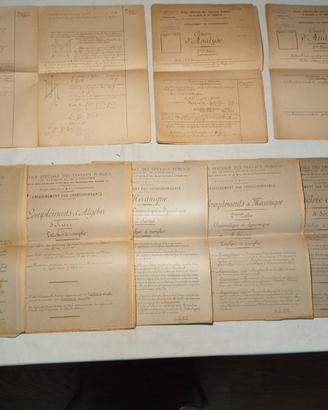 Verifiche Matematica vintage in Francese