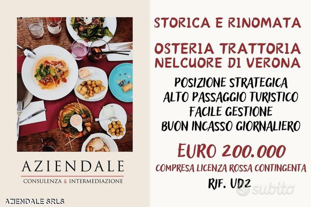 Trattoria osteria nel cuore di verona