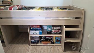 LETTO SINGOLO A SOPPALCO CON SCALETTAE LIBRERIA – 