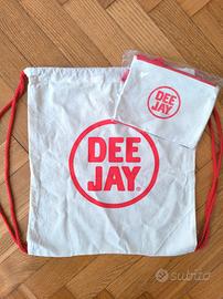 Zaino sacco e pochette Radio Deejay 